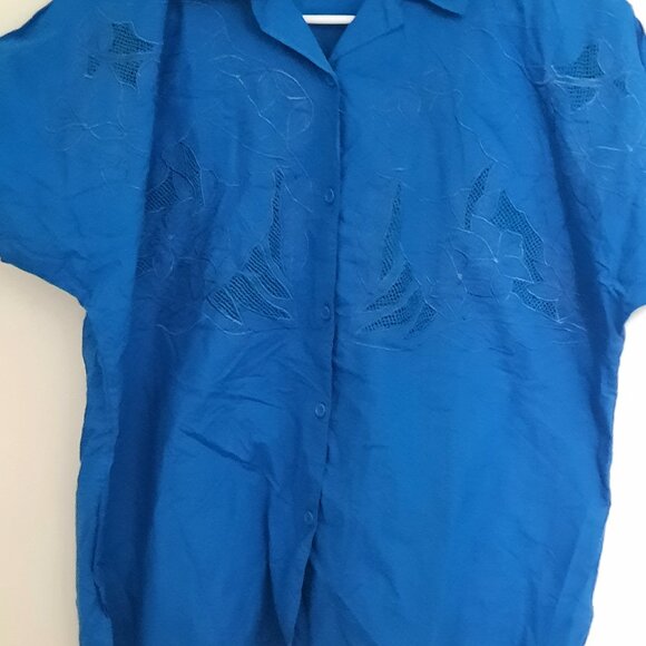 Fashion India Dresses & Skirts - NWT Royal Blue Embroidery on both Blouse and Skirt 100% cotton